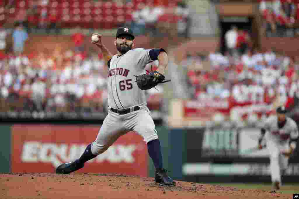 José Urquidi, mexicano originario de Sinaloa, firmó con los Astros como agente libre internacional en 2015, ahora es uno de sus lanzadores latinos del equipo.