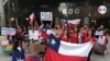 Decenas de chilenos se concentran en Miami para pedir que cese la violencia en el país