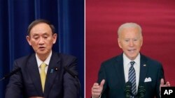 日本首相菅義偉和拜登總統