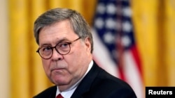 លោក​រដ្ឋមន្ត្រី William Barr ចូលរួម​នៅ​ក្នុង​ «កិច្ចប្រជុំ​កំណែ​ទម្រង់​ពន្ធនាគារ​ឆ្នាំ២០១៩» នៅ​សេតវិមាន រដ្ឋធានី​វ៉ាស៊ីនតោន កាលពី​ថ្ងៃទី១ ខែមេសា ឆ្នាំ២០១៩។