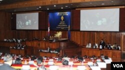 Cheam Yiep, a parliamentarian for the ruling Cambodian People’s Party and head of the finance committee, said the proposal was not accepted because it came “too late” for the 2013 budget.