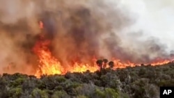 Lors de l'incendie d'octobre 2020. (Archive AP Photo)