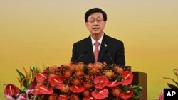 新任香港特首李家超2022年7月1日宣誓就職。