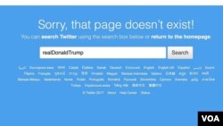 Akun Twitter Donald Trump, Kamis 11 November 2017.