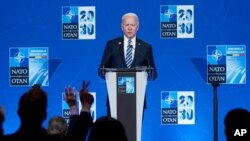 El presidente de Estados Unidos, Joe Biden, habla ante la prensa reunida en Bruselas, Bélgica a propósito de la Cumbre OTAN del 14 de junio de 2021.