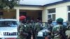 Military soldiers of Guinea-Bissau leave a building on April 13, 2012 after a meeting in Bissau. 