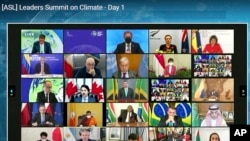 Svetski lideri učestvuju u Klimatskom samitu Bele kuće preko video linka, 22. aprila 2021.