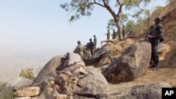 Para tentara Kamerun berjaga di sebuah pos penjagaan di dekat desa Mabass, Kamerun (Foto: dok).