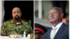 Mkuu wa jeshi la Uganda Generali Muhoozi Kainerugaba (kushoto) akiwa na babake rais Yoweri Museveni (kulia)