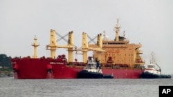 El granelero Gibraltar Eagle visto frente a Kristiansand, Noruega, el 29 de junio de 2023. Los rebeldes hutíes dispararon un misil contra el barco de bandera estadounidense el lunes 15 de enero de 2024, frente a las costas de Yemen, en el Golfo de Adén.