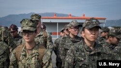 美韓海軍2017年3月肩併肩參與聯合軍演 (美國海軍照片)