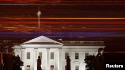 FILE - A view of the White House by night in Washington, Nov. 16, 2019. 