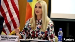 Ivanka Trump menghadiri rapat Dialog Pemberdayaan Ekonomi Perempuan Afrika yang berlangsung di market Komisi PBB untuk Ekonomi Afrika (UNECA) di Addis Ababa, 15 April 2019. 