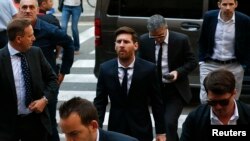 Lionel Messi et son pere. 2 juin 2016. 