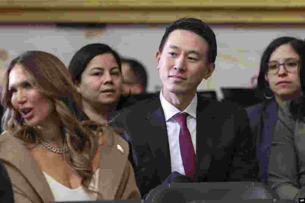 TikTok CEO Shou Zi Chew attends the 60th Presidential Inauguration in the Rotunda of the U.S. Capitol in Washington, Jan. 20, 2025.