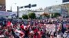 Los manifestantes participan en una protesta contra el gobierno después de que el ex presidente de Perú, Pedro Castillo, fuera derrocado, en Lima, Perú, el 23 de enero de 2023.