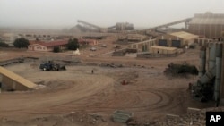 Les installations de la mine de diamants dans la ville d’Oranjemund, en Namibie, le 13 juin 2017.