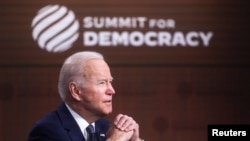 Presiden AS Joe Biden dalam sebuah kesempatan di Washington, pada 9 Desember 2021. (Foto: Reuters Leah Millis) 