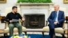 US President Joe Biden meets with Ukraine's President Volodymyr Zelensky at the Oval Office of the White House in Washington, DC, on September 26, 2024.