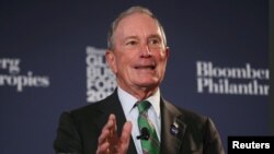 Michael Bloomberg lors du forum Bloomberg Global Business à New York, le 26 septembre 2018.