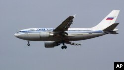 Un airbus Aeroflot atteri à l'aéroport de Moscou, le 1 avril 2003.