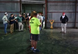 El presidente Donald Trump viajó el sábado 29 de agosto de 2020 a zonas impactadas en Luisiana y Texas por el huracán Laura.
