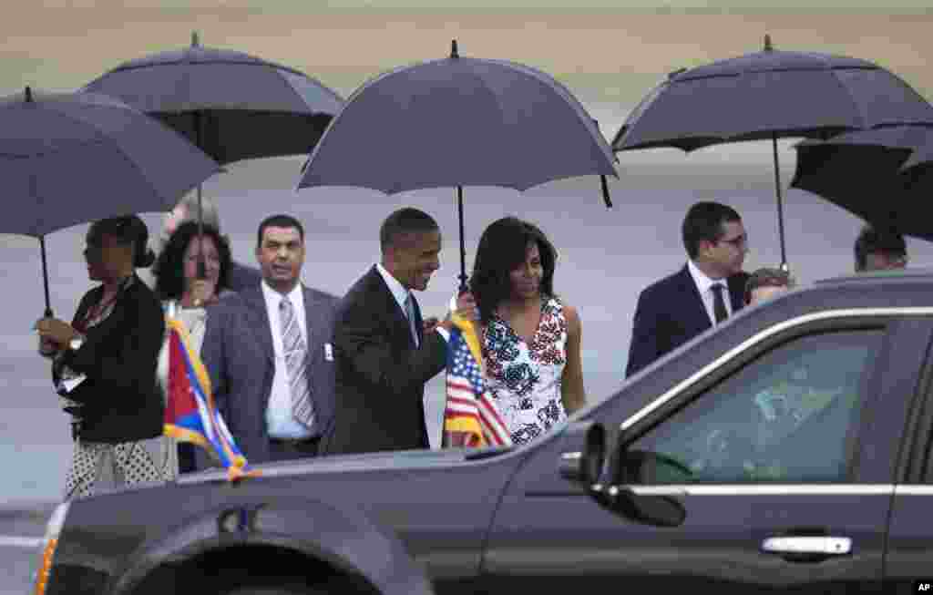 ፕረዚደንት ኦባማ ታሪኻዊ ምብጻሕ ንምፍጻም ኣብ ኩባ ኣብ ዝኣተውሉ