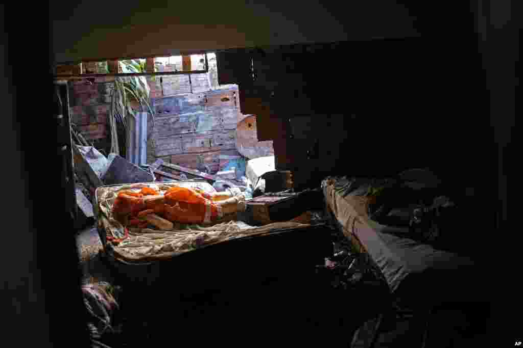 La casa de la familia de José Medina después de las inundaciones en Las Tejerias, Venezuela.