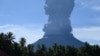 Gunung Ibu Kembali Erupsi, Muntahkan Menara Abu