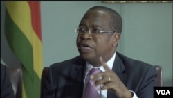 Mthuli Ncube, Zimbabwe's finance minister, says the country needs to "climate-proof" its agricultural production. Nov. 28, 2019. (Columbus Mavhunga/VOA)