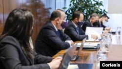 El presidente guatemalteco se reúne con empresarios españoles en Andorra. [Foto: Secretaría de Presidencia de Guatemala]