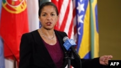Đại sứ Hoa Kỳ tại Liên Hiệp Quốc Susan Rice 6 người này đe dọa đến nền hòa bình và hy vọng về ổn định trong khu vực và bà cảnh cáo rằng những hành động như thế sẽ không được tha thứ