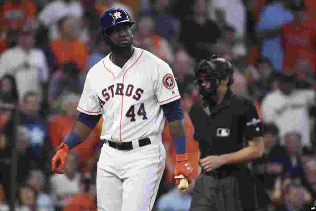 Yordan Álvarez, nacido en Las Tunas, Cuba, es uno de los jugadores de primera base y jardinero de los Astros de Houston. 