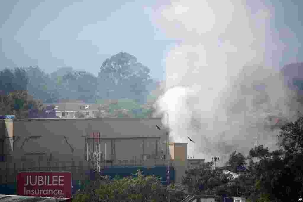 Smoke rises from the Westgate Mall in Nairobi, Sept. 25 2013.