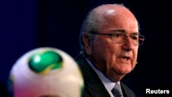 Presiden FIFA Sepp Blatter dalam sebuah kongres mengenai olahraga, bisnis dan etika di Zurich. (Foto: Dok)