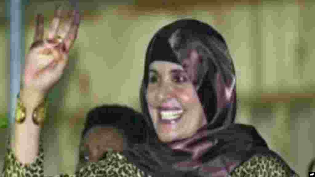 Safia Kadhafi, l'épouse de l'ancien chef d'Etat libyen Mouammar Kadhafi.