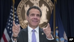 El gobernador de Nueva York, Andrew Cuomo durante una conferencia de prensa, el viernes 14 de septiembre de 2018, en Nueva York. Foto AP / Mary Altaffer
