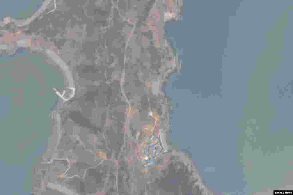 백령도에서 추락한 북한 발진 추정 무인기가 촬영한 소청도.