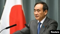 스가 요시히데 일본 관방장관.