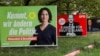 Predizborni bilbordi sa troje glavnih kandidata za novog kancelara Njemačke - Annalena Baerbock, Olaf Scholz i Armin Laschet.