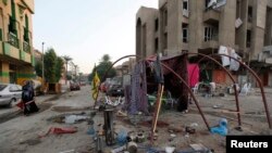 Lokasi serangan bom mobil di Baghdad hari Minggu (2/11).