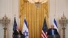 US President Donald Trump listens to Israel's Prime Minister Benjamin Netanyahu during a press conference in the East Room of the White House in Washington, DC, on February 4, 2025.