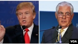 Donald Tramp va davlat kotibligiga nomzod Reks Tillerson
