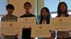 Young people from Lowell Community Health Center's Teen BLOCK held banners raising awareness of prescription drugs, during Opiate Awareness Week, at Lowell Community Health Center, on October 21, 2013.