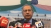 پاکستان کے مشیر خزانہ عبدالحفیظ شیخ واشنگٹن میں پاکستانی معیشت پر میڈیا سے بات کر رہے ہیں۔ 20.10.2019