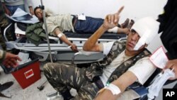 Un rebelle blessé dans un hopital d'Ajdabiyah
