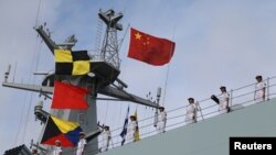 中國海軍船隻在吉布提