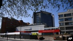 Hospital St. Thomas, en Londres, donde estuvo internado el primer ministro británico Boris Johnson. 