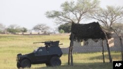 Un véhicule de la force anti-Boko à Maiduguri, au Nigeria, le 26 septembre 2011. (AP Photo/Sunday Alamba)