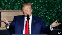 Qonunchilik organi ish boshlaganining 400 yilligiga bag'ishlangan anjumanda Prezident Donald Tramp nutq so'zlamoqda, Jeymstaun, Virjiniya shtati, 30-iyul, 2019-yil.